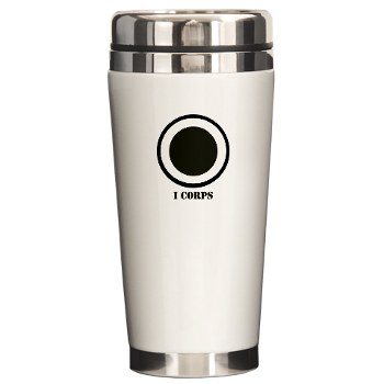 ICorps - M01 - 03 - SSI - I Corps with Text Ceramic Travel Mug - Click Image to Close