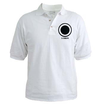 ICorps - A01 - 04 - SSI - I Corps with Text Golf Shirt - Click Image to Close