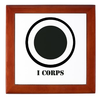 ICorps - M01 - 03 - SSI - I Corps with Text Keepsake Box