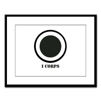 ICorps - M01 - 02 - SSI - I Corps with Text Large Framed Print