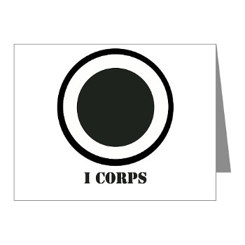 ICorps - M01 - 02 - SSI - I Corps with Text Note Cards (Pk of 20) - Click Image to Close