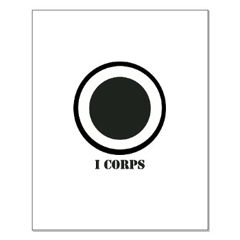 ICorps - M01 - 02 - SSI - I Corps with Text Small Poster - Click Image to Close