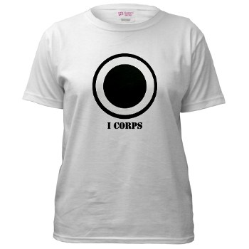 ICorps - A01 - 04 - SSI - I Corps with Text Women's T-Shirt - Click Image to Close