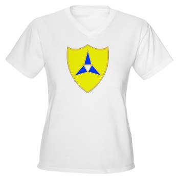 IIICorps - A01 - 04 - DUI - III Corps - Women's V-Neck T-Shirt