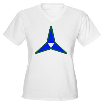 IIICorps - A01 - 04 - SSI - III Corps - Women's V-Neck T-Shirt