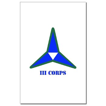 IIICorps - M01 - 02 - SSI - III Corps with text - Mini Poster Print