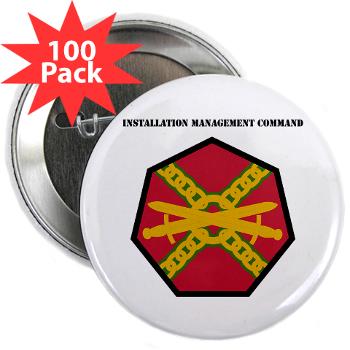 IMCOM - M01 - 01 - SSI - Installation Management Command with Text - 2.25" Button (100 pack) - Click Image to Close