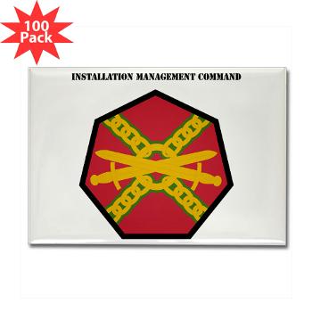 IMCOM - M01 - 01 - SSI - Installation Management Command with Text - Rectangle Magnet (100 pack)