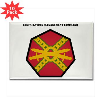 IMCOM - M01 - 01 - SSI - Installation Management Command with Text - Rectangle Magnet (10 pack)