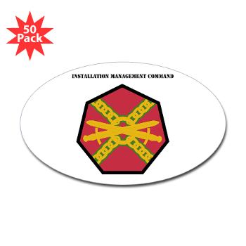 IMCOM - M01 - 01 - SSI - Installation Management Command with Text - Sticker (Oval 50 pk) - Click Image to Close