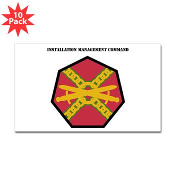 IMCOM - M01 - 01 - SSI - Installation Management Command with Text - Sticker (Rectangle 10 pk) - Click Image to Close
