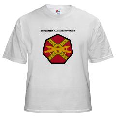 IMCOM - A01 - 04 - SSI - Installation Management Command with Text - White T-Shirt
