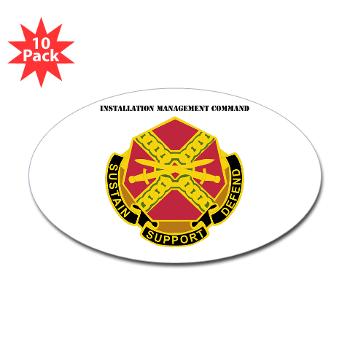 IMCOM - M01 - 01 - DUI - Installation Management Command with Text - Sticker (Oval 10 pk) - Click Image to Close