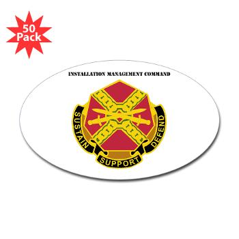 IMCOM - M01 - 01 - DUI - Installation Management Command with Text - Sticker (Oval 50 pk) - Click Image to Close