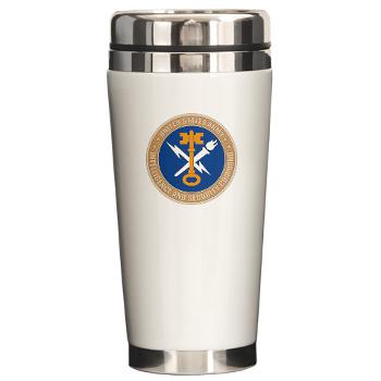 INSCOM - M01 - 03 - SSI - U.S. Army Intelligence and Security Command (INSCOM) - Ceramic Travel Mug