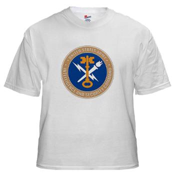 INSCOM - A01 - 04 - SSI - U.S. Army Intelligence and Security Command (INSCOM) - White t-Shirt - Click Image to Close