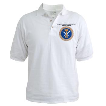 INSCOM - A01 - 04 - SSI - U.S. Army Intelligence and Security Command (INSCOM) with Text - Golf Shirt - Click Image to Close