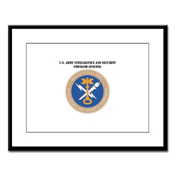 INSCOM - M01 - 02 - SSI - U.S. Army Intelligence and Security Command (INSCOM) with Text - Large Framed Print - Click Image to Close