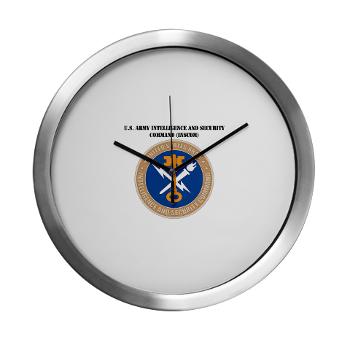 INSCOM - M01 - 03 - SSI - U.S. Army Intelligence and Security Command (INSCOM) with Text - Modern Wall Clock - Click Image to Close