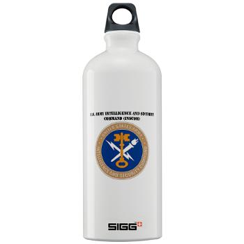 INSCOM - M01 - 03 - SSI - U.S. Army Intelligence and Security Command (INSCOM) with Text - Sigg Water Bottle 1.0L