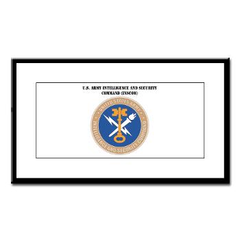 INSCOM - M01 - 02 - SSI - U.S. Army Intelligence and Security Command (INSCOM) with Text - Small Framed Print