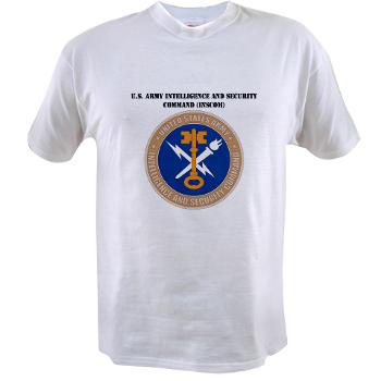 INSCOM - A01 - 04 - SSI - U.S. Army Intelligence and Security Command (INSCOM) with Text - Value T-shirt - Click Image to Close