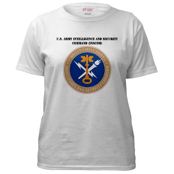INSCOM - A01 - 04 - SSI - U.S. Army Intelligence and Security Command (INSCOM) with Text - Women's T-Shirt