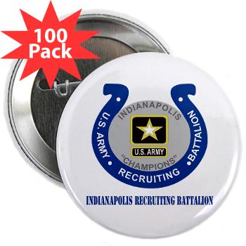IRB - M01 - 01 - DUI - Indianapolis Recruiting Battalion with Text - 2.25" Button (100 pack)