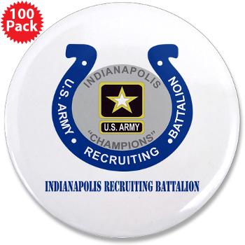 IRB - M01 - 01 - DUI - Indianapolis Recruiting Battalion with Text - 3.5" Button (100 pack) - Click Image to Close