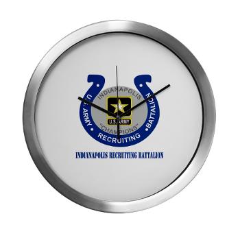 IRB - M01 - 03 - DUI - Indianapolis Recruiting Battalion with Text - Modern Wall Clock