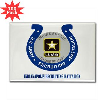 IRB - M01 - 01 - DUI - Indianapolis Recruiting Battalion with Text - Rectangle Magnet (100 pack) - Click Image to Close