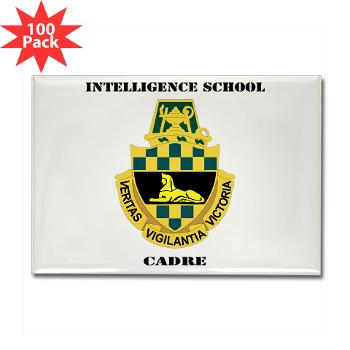 ISC - M01 - 01 - DUI - Intelligence School Cadre with Text - Rectangle Magnet (100 pack)