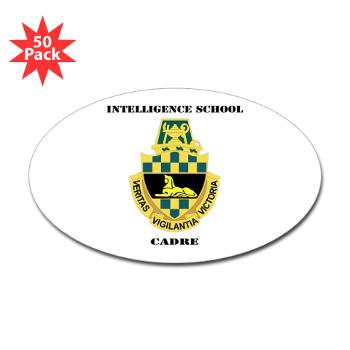 ISC - M01 - 01 - DUI - Intelligence School Cadre with Text - Sticker (Oval 50 pk) - Click Image to Close