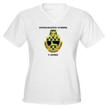 ISC - A01 - 04 - DUI - Intelligence School Cadre with Text - Women's V-Neck T-Shirt