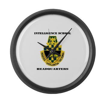 ISH - M01 - 03 - DUI - Intelligence School Headquarters with Text - Large Wall Clock