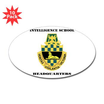 ISH - M01 - 01 - DUI - Intelligence School Headquarters with Text - Sticker (Oval 10 pk) - Click Image to Close