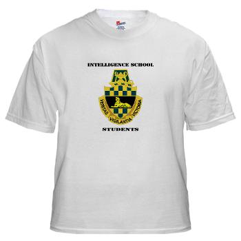 ISS - A01 - 04 - DUI - Intelligence School Students with Text - White T-Shirt