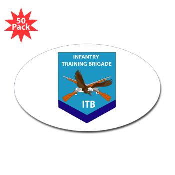 ITB - M01 - 01 - DUI - Infantry Training Brigade - Sticker (Oval 50 pk) - Click Image to Close