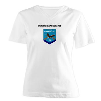 ITB - A01 - 04 - DUI - Infantry Training Brigade with Text - Women's V-Neck T-Shirt