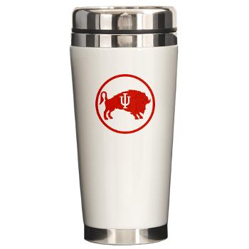 IU - M01 - 03 - SSI - ROTC - Indiana University - Ceramic Travel Mug