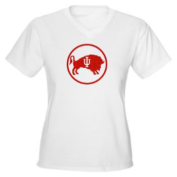 IU - A01 - 04 - SSI - ROTC - Indiana University - Women's V-Neck T-Shirt