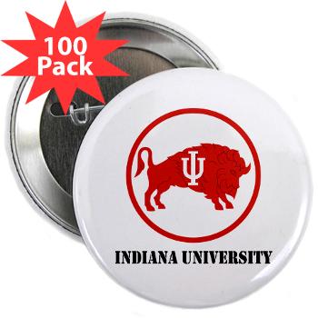 IU - M01 - 01 - SSI - ROTC - Indiana University with Text - 2.25" Button (100 pack) - Click Image to Close