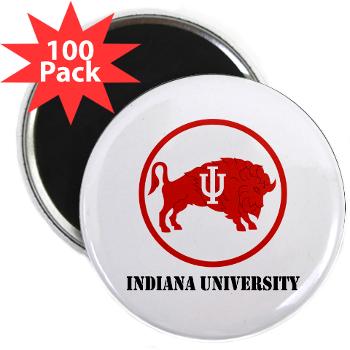 IU - M01 - 01 - SSI - ROTC - Indiana University with Text - 2.25" Magnet (100 pack) - Click Image to Close