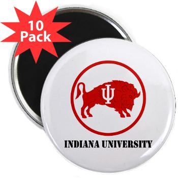 IU - M01 - 01 - SSI - ROTC - Indiana University with Text - 2.25" Magnet (10 pack) - Click Image to Close