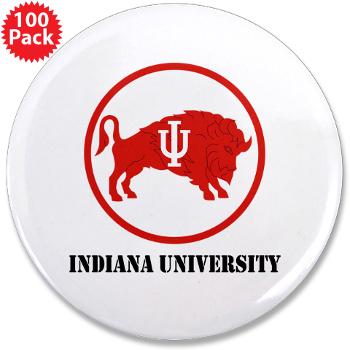 IU - M01 - 01 - SSI - ROTC - Indiana University with Text - 3.5" Button (100 pack)