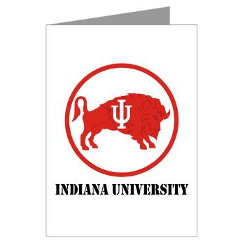 IU - M01 - 02 - SSI - ROTC - Indiana University with Text - Greeting Cards (Pk of 10)
