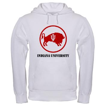 IU - A01 - 03 - SSI - ROTC - Indiana University with Text - Hooded Sweatshirt