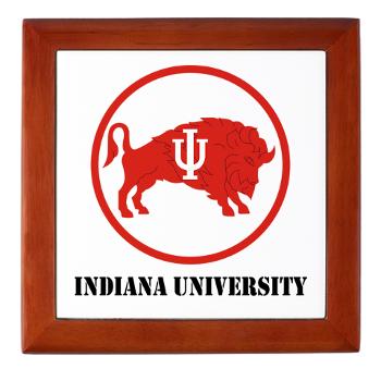 IU - M01 - 03 - SSI - ROTC - Indiana University with Text - Keepsake Box