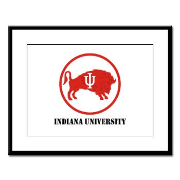 IU - M01 - 02 - SSI - ROTC - Indiana University with Text - Large Framed Print