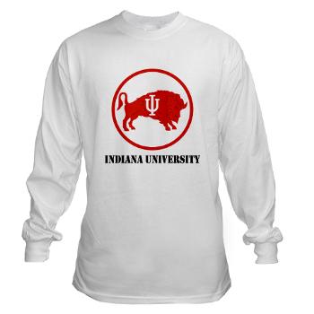 IU - A01 - 03 - SSI - ROTC - Indiana University with Text - Long Sleeve T-Shirt
